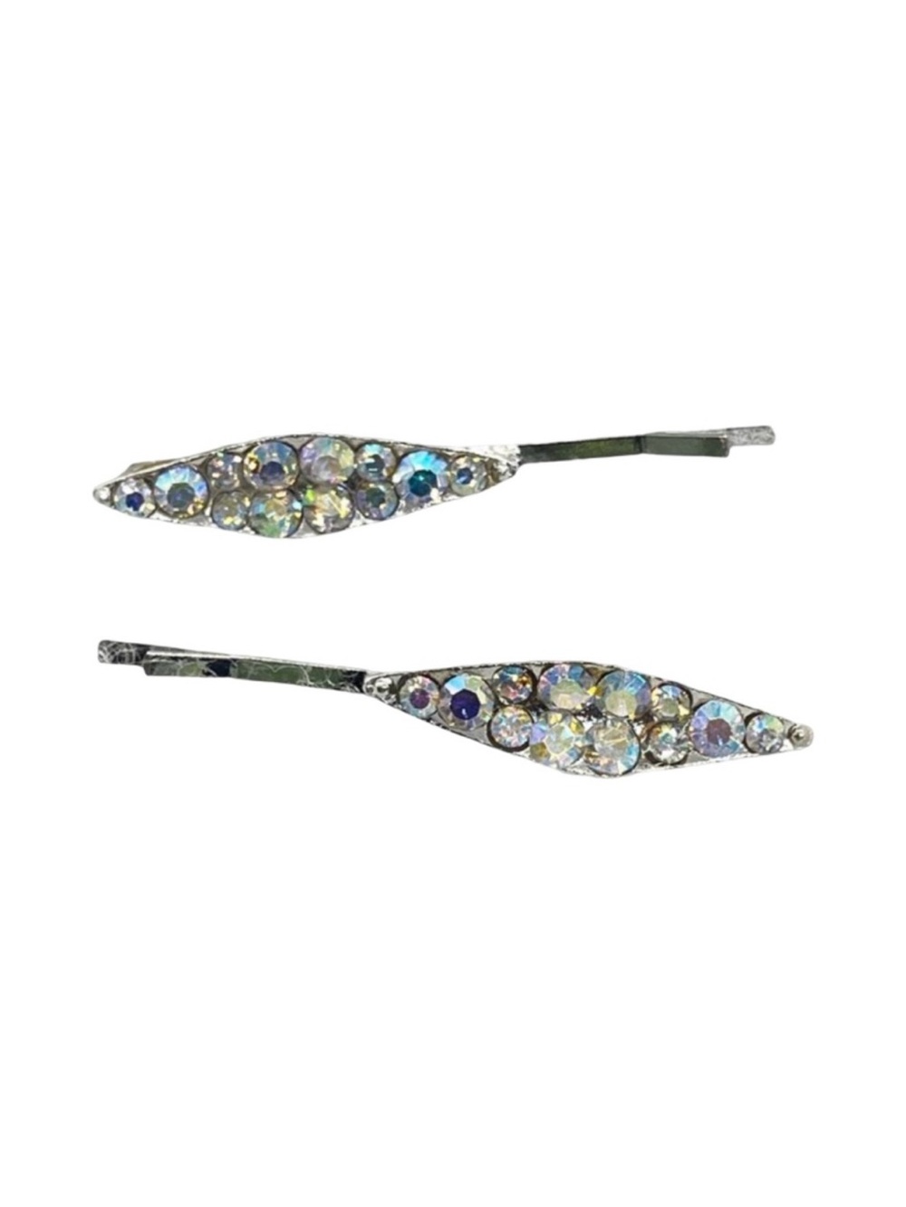 Crystal-Embellished Silver Hair Pins - Aurora Rhinestone Set FINAL PRICE DROP